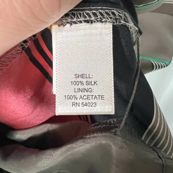 Banana Republic Casey Stripe Silk Sheath Dress. - size 2 - Picture 14 of 16